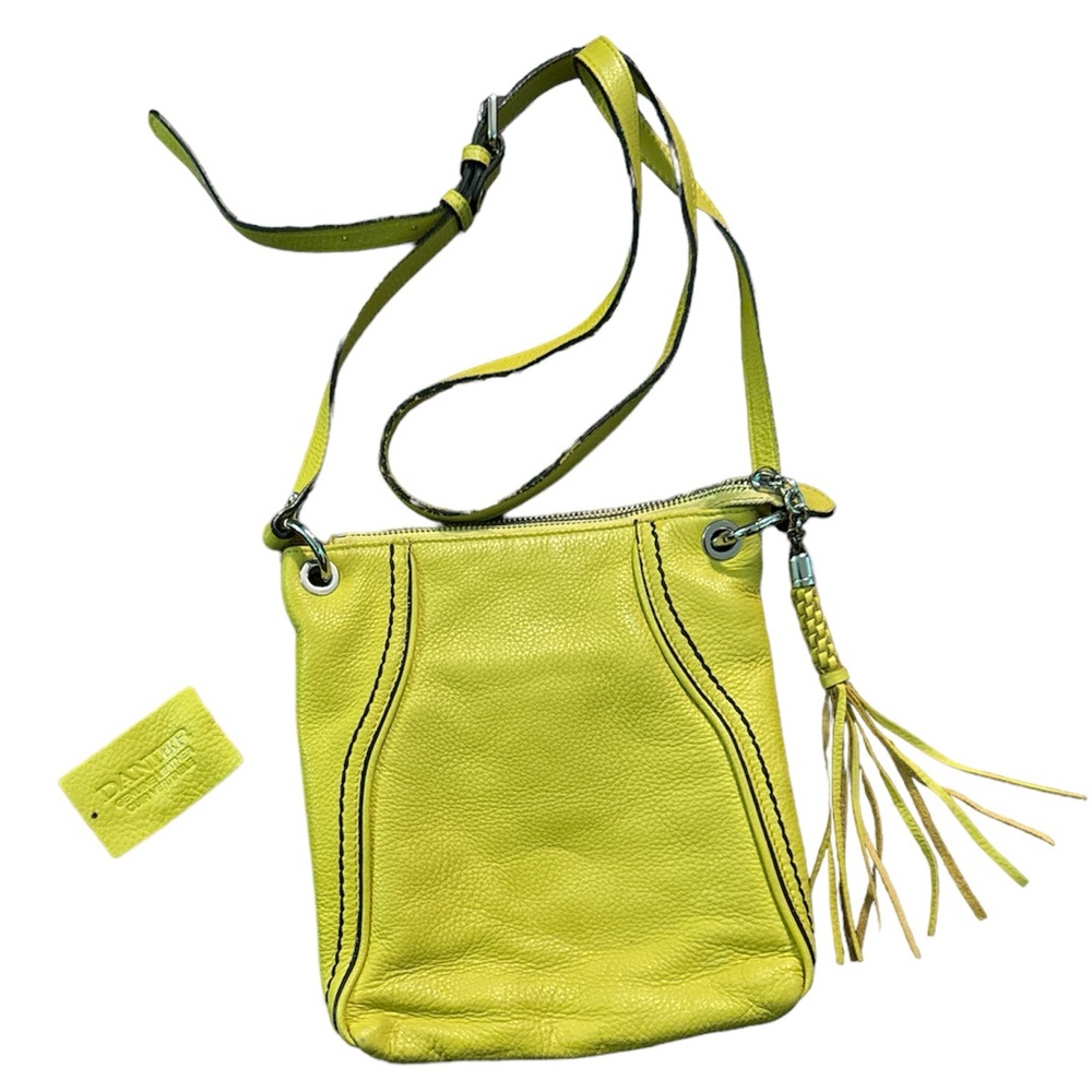Danier Genuine Leather Crossbody Bag in Yellow